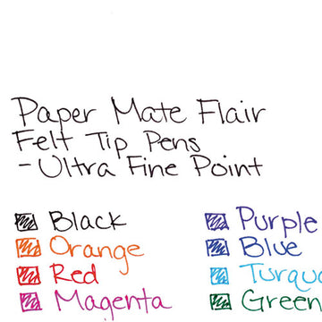 Paper Mate® Flair Felt Tip Porous Point Pen, Stick, Extra-fine 0.4 Mm, Assorted Ink And Barrel Colors, 8-pack freeshipping - TVN Wholesale